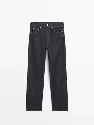Komfortjeans med høy midje og rette ben