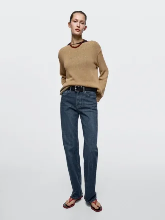 Komfortjeans med høy midje og rette ben