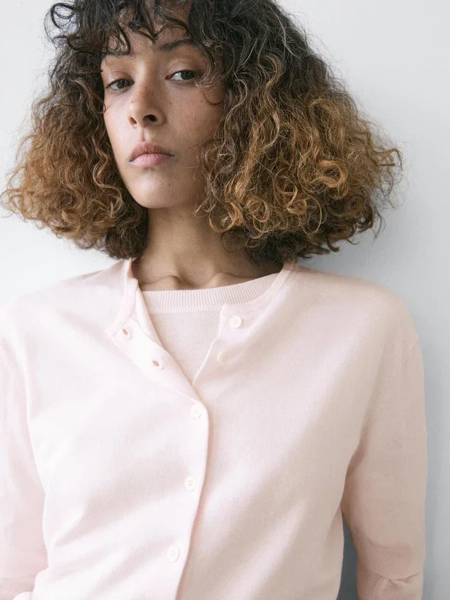 Kortærmet strikket Cardigan Kortærmet strikket Cardigan