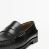 Lærloafers med penny-rem Lærloafers med penny-rem