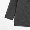 Lang dobbeltradet ullcardigan Lang dobbeltradet ullcardigan