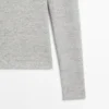 Langermet T-skjorte med flekkete detaljer