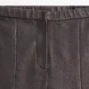 Leggings i nappaskinn med elastiske detaljer