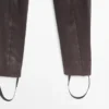 Leggings i nappaskinn med elastiske detaljer