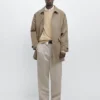 Lett trenchcoat i bomullsblanding Lett trenchcoat i bomullsblanding
