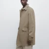 Lett trenchcoat i bomullsblanding Lett trenchcoat i bomullsblanding