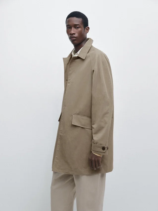 Lett trenchcoat i bomullsblanding Lett trenchcoat i bomullsblanding