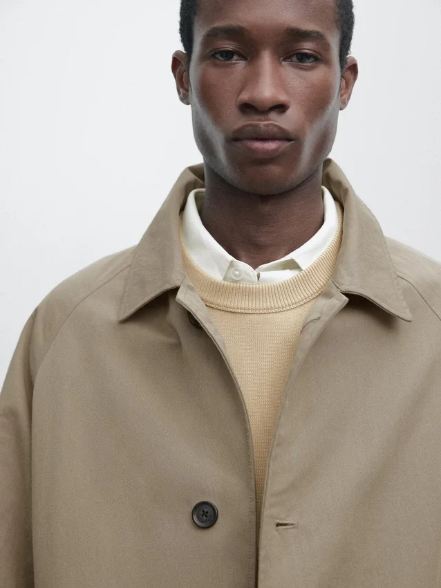 Lett trenchcoat i bomullsblanding Lett trenchcoat i bomullsblanding