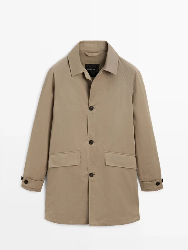 Lett trenchcoat i bomullsblanding Lett trenchcoat i bomullsblanding