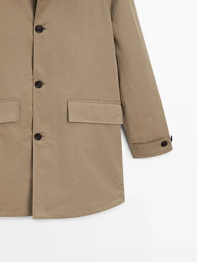 Lett trenchcoat i bomullsblanding Lett trenchcoat i bomullsblanding