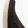 Loafers i split-lær i støvelstil Loafers i split-lær i støvelstil