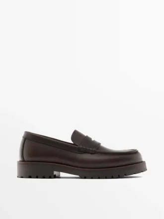 Loafers med moc-tå og track-såle