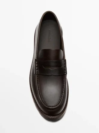 Loafers med moc-tå og track-såle