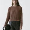 Løst sittende bluse med geometrisk mønster