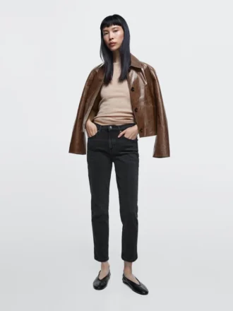 Mid-Rise Cropped Slim Fit-jeans