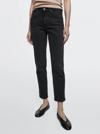 Mid-Rise Cropped Slim Fit-jeans