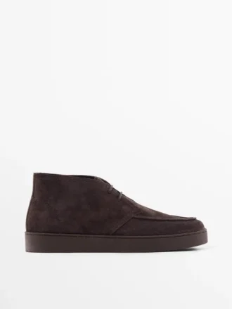 Moccasin-tå sko i støvelstil