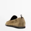 Myke loafers i skinn med rynkedetaljer Myke loafers i skinn med rynkedetaljer