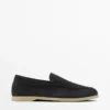 Myke loafers i spaltet skinn