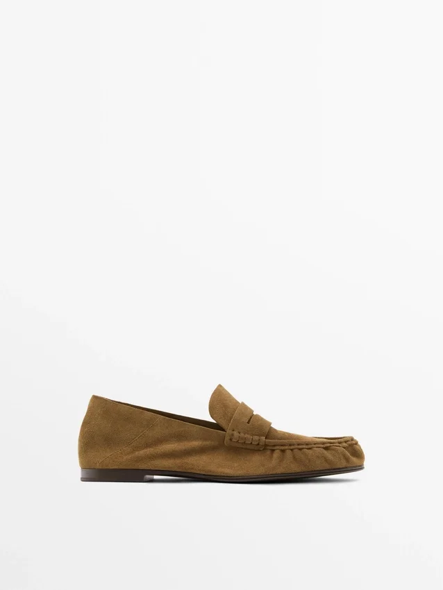 Myke loafers i spaltet skinn Myke loafers i spaltet skinn