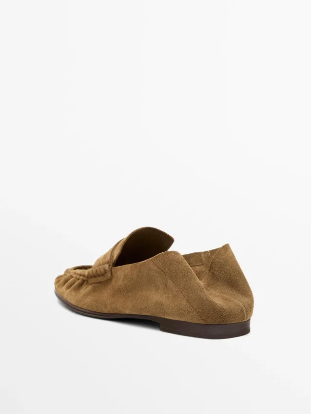 Myke loafers i spaltet skinn Myke loafers i spaltet skinn