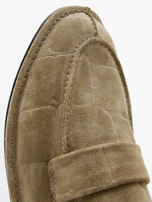 Myke loafers i spaltet skinn Myke loafers i spaltet skinn