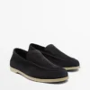 Myke loafers i spaltet skinn