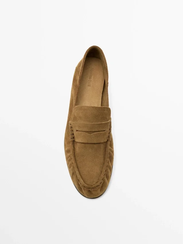 Myke loafers i spaltet skinn Myke loafers i spaltet skinn