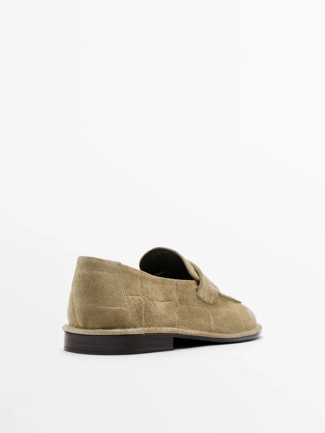 Myke loafers i spaltet skinn Myke loafers i spaltet skinn