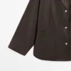 Nappa-lærkappe-parkas med lommer