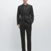Nålestripet blazer i Cool Wool