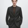 Nålestripet blazer i Cool Wool