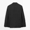 Nålestripet blazer i Cool Wool