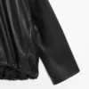 Oversize-jakke i nappaskinn