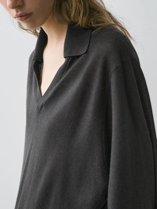 Oversize strikket genser i silke- og ullblanding Oversize strikket genser i silke- og ullblanding