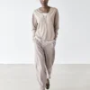 Oversize strikket genser med V-hals
