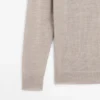 Oversize strikket genser med V-hals