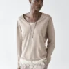Oversize strikket genser med V-hals