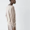 Oversize strikket genser med V-hals