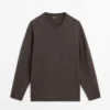 Oversize strikket genser med V-hals