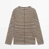 Oversize stripete T-skjorte med lange ermer