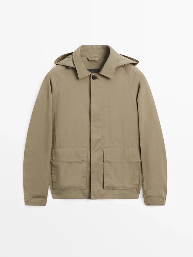 Parka i bomullsblanding med lommer Parka i bomullsblanding med lommer