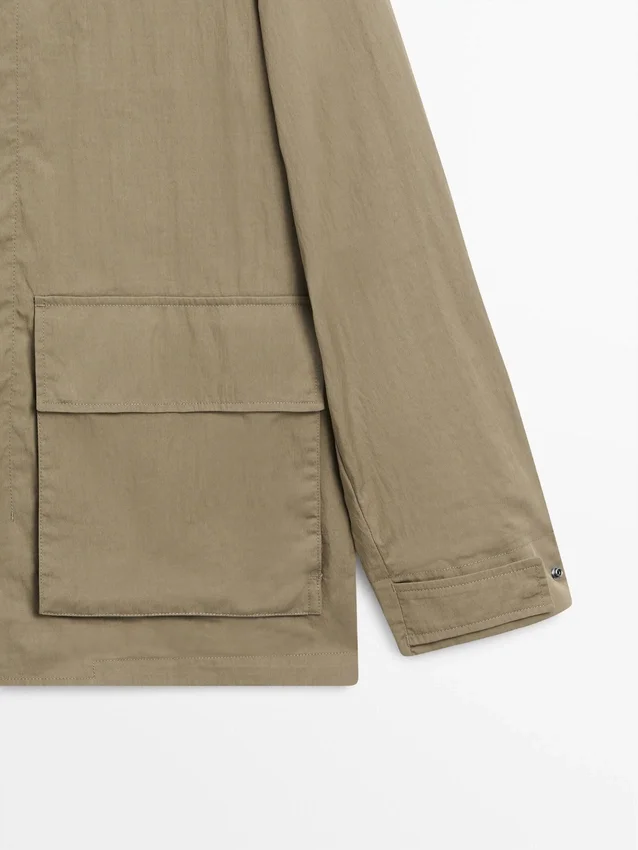 Parka i bomullsblanding med lommer Parka i bomullsblanding med lommer