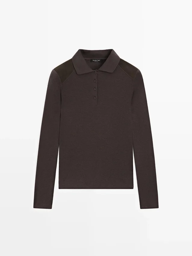 Polo-T-skjorte med skulderputer Polo-T-skjorte med skulderputer