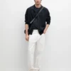Ribbestrikket cardigan med knapper Ribbestrikket cardigan med knapper