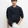 Ribbestrikket cardigan med knapper Ribbestrikket cardigan med knapper