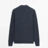 Ribbestrikket cardigan med knapper Ribbestrikket cardigan med knapper
