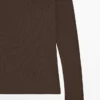 Ribbet langermet bomulls-T-skjorte Ribbet langermet bomulls-T-skjorte