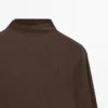 Ribbet langermet bomulls-T-skjorte Ribbet langermet bomulls-T-skjorte