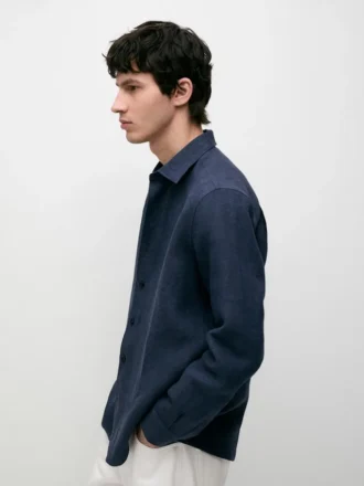 Skjorte i 100 % lin med normal passform